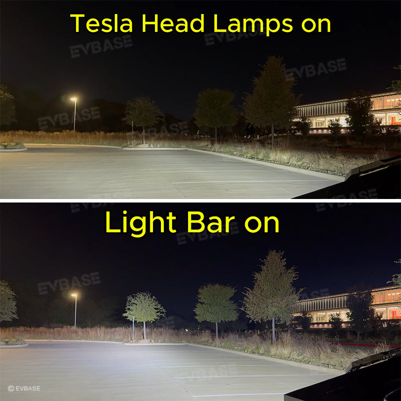 Cybertruck LED Light Bar 52" Truck Roof Off-Road Top Fog Lamp Driving Light Flood Spot Beam For Tesla