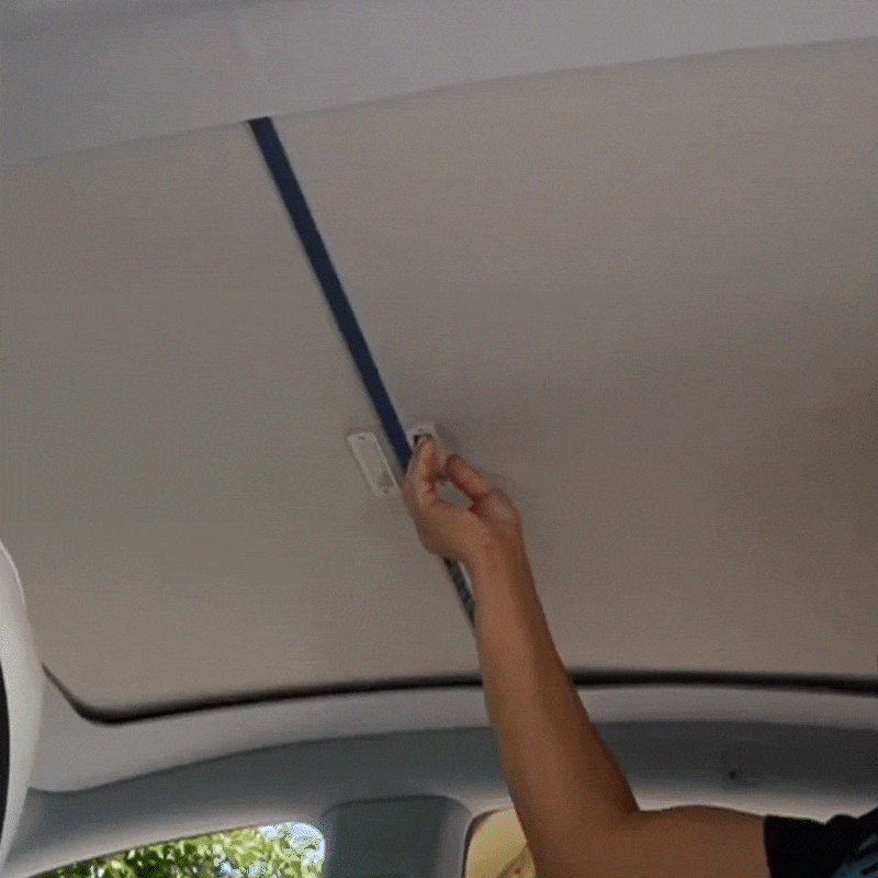 Model Y Juniper Retractable Sunshade for Tesla Glass Roof Sunshade With Roll Fabric Style Heat Insulation UV Protection