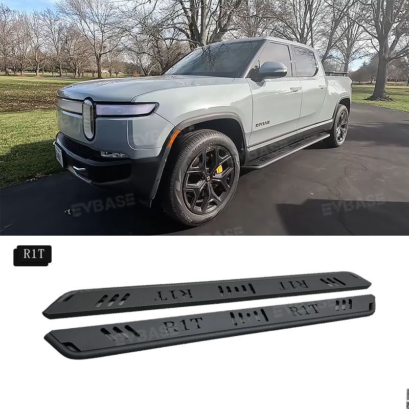Running Boards for Rivian R1T/R1S Side Steps Nerf Bars with Letters Exterior Off-Road Accessories