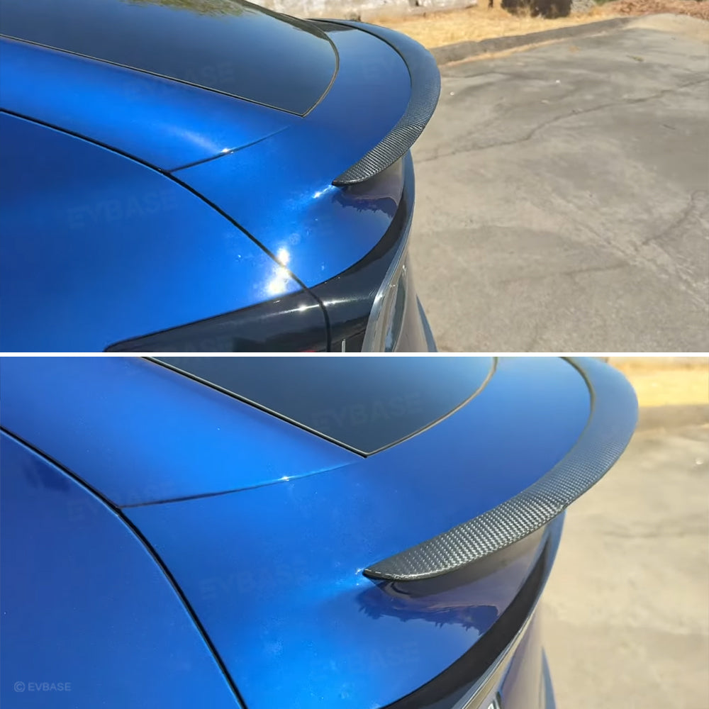 Tesla Model Y Juniper Real Carbon Fiber Spoiler Wing OEM Style Rear Trunk Splitter