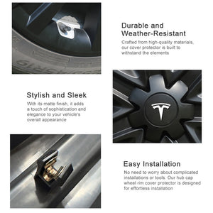 Tesla Model Y S Hub Cap Wheel Rim Cover Protector 19 Inch Matte Replacement Wheel Cover Hubcap Kit 4PCS 2020-2024 Year
