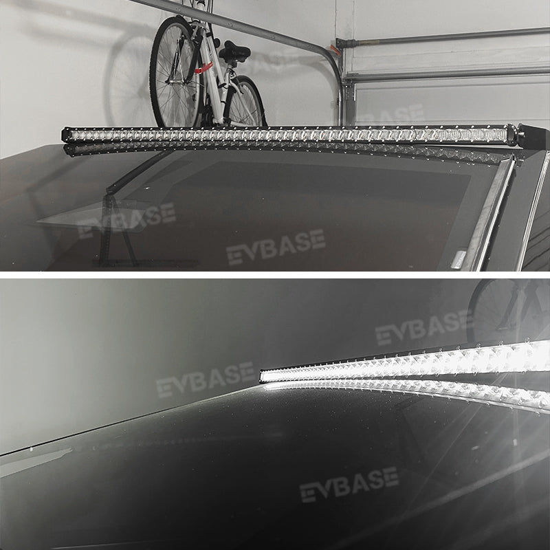Cybertruck LED Light Bar 52" Truck Roof Off-Road Top Fog Lamp Driving Light Flood Spot Beam For Tesla