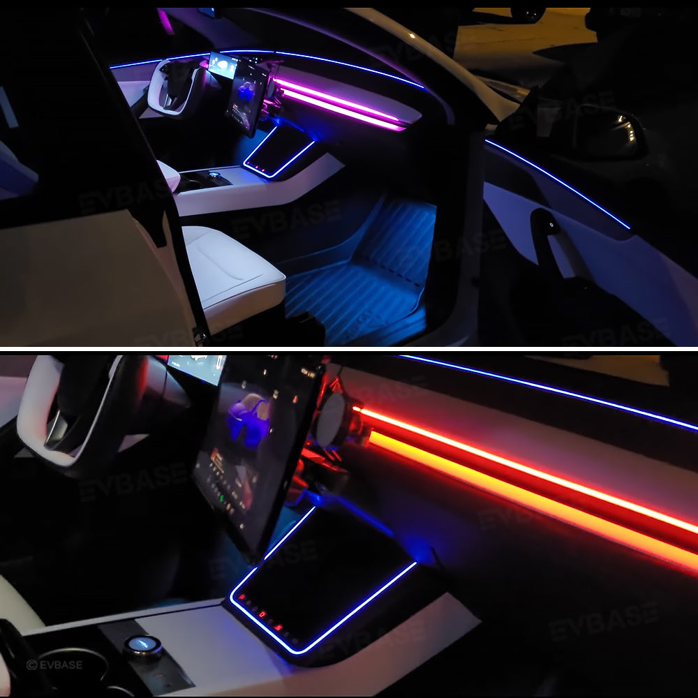 Model Y Juniper Ambient Lighting Kits Center Console Dashboard RGB LED Strip