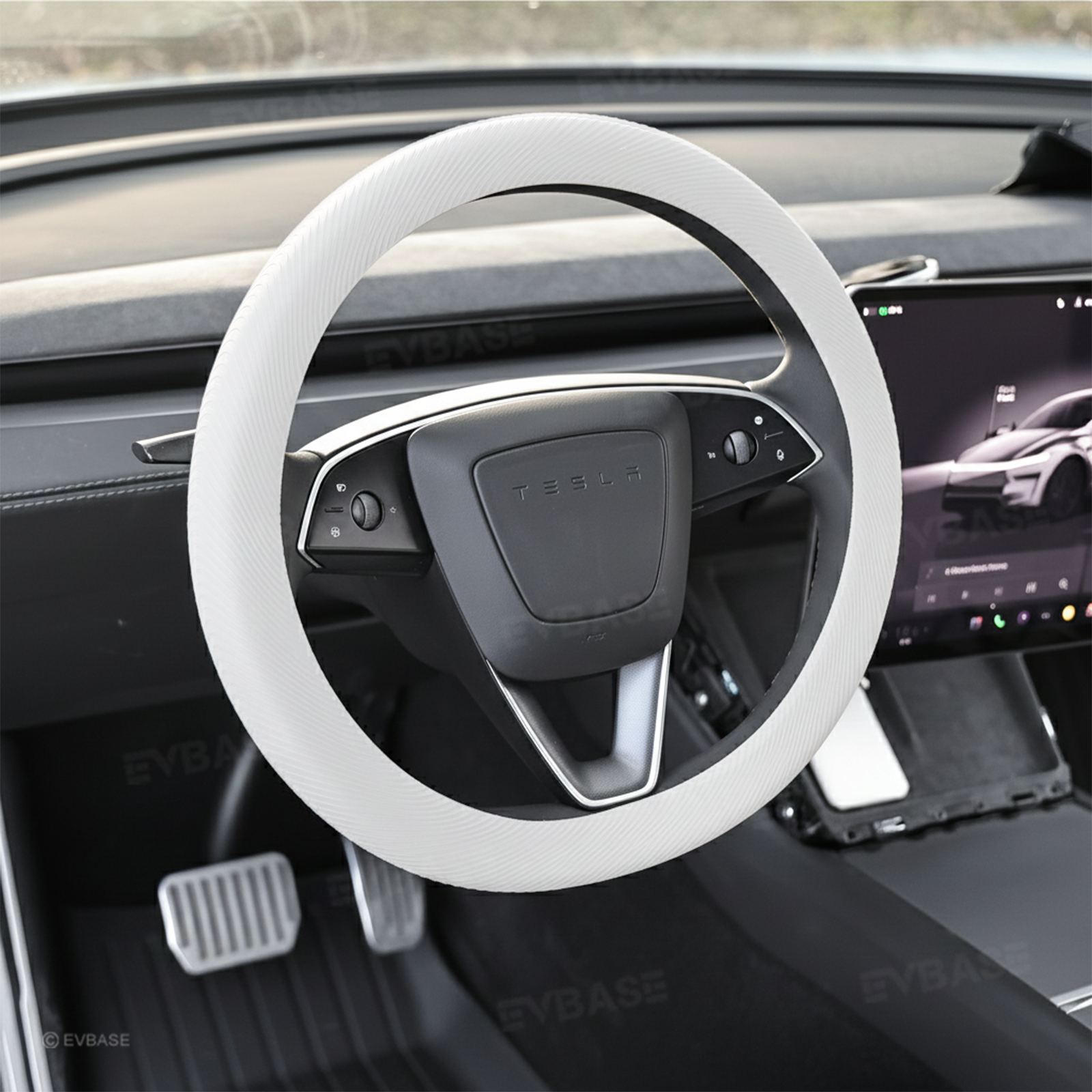 Model Y Juniper /3 Highland Silicone Steering Wheel Cover Anti-Slip Steering Wheel Protector Overlay