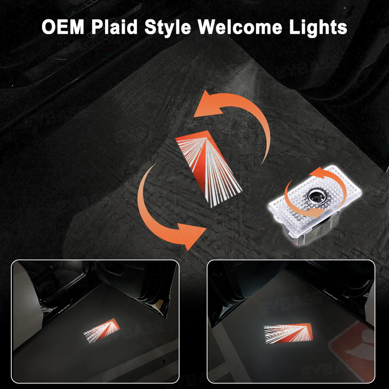 Model Y Juniper/ 3 Highland Door Puddle Lights Projection Lights With Launch Edition Badge Style