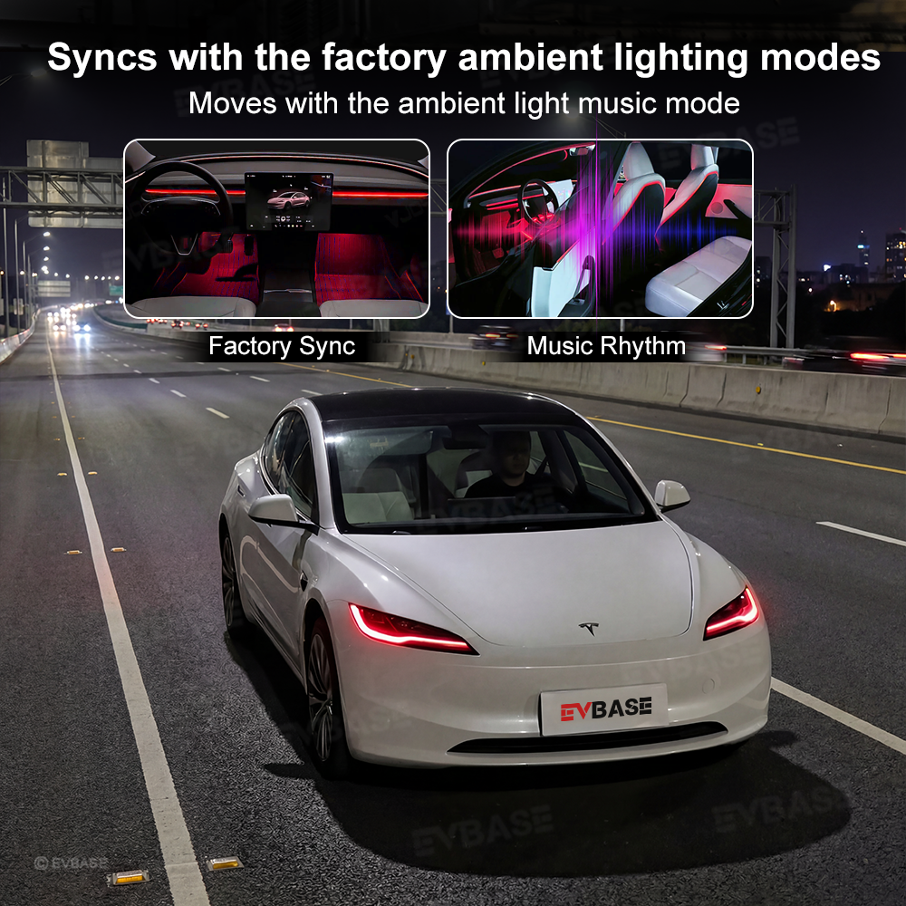 Model 3 Highland Daytime Running Lights Upgraded 2.0 RGB Headlights LED DRL Upgrade Kit with Factory Screen Control