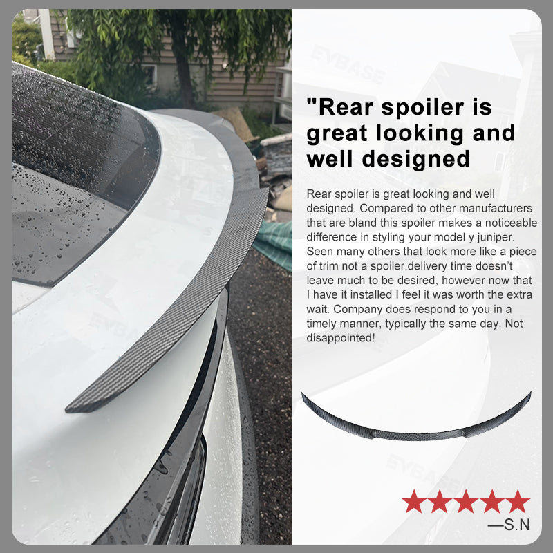 Model Y Juniper Rear Wing Spoiler ABS Sporty Style Rear Trunk Spoiler for Tesla