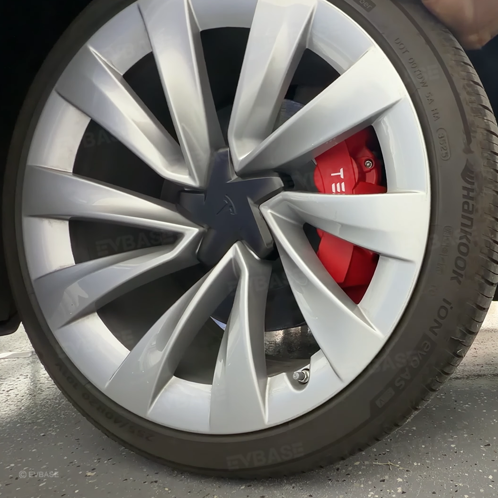 Model 3/Y Silicone Brake Caliper Covers Front and Rear Slip-On Caliper Protector Set Performance Look & No Wheel Removal