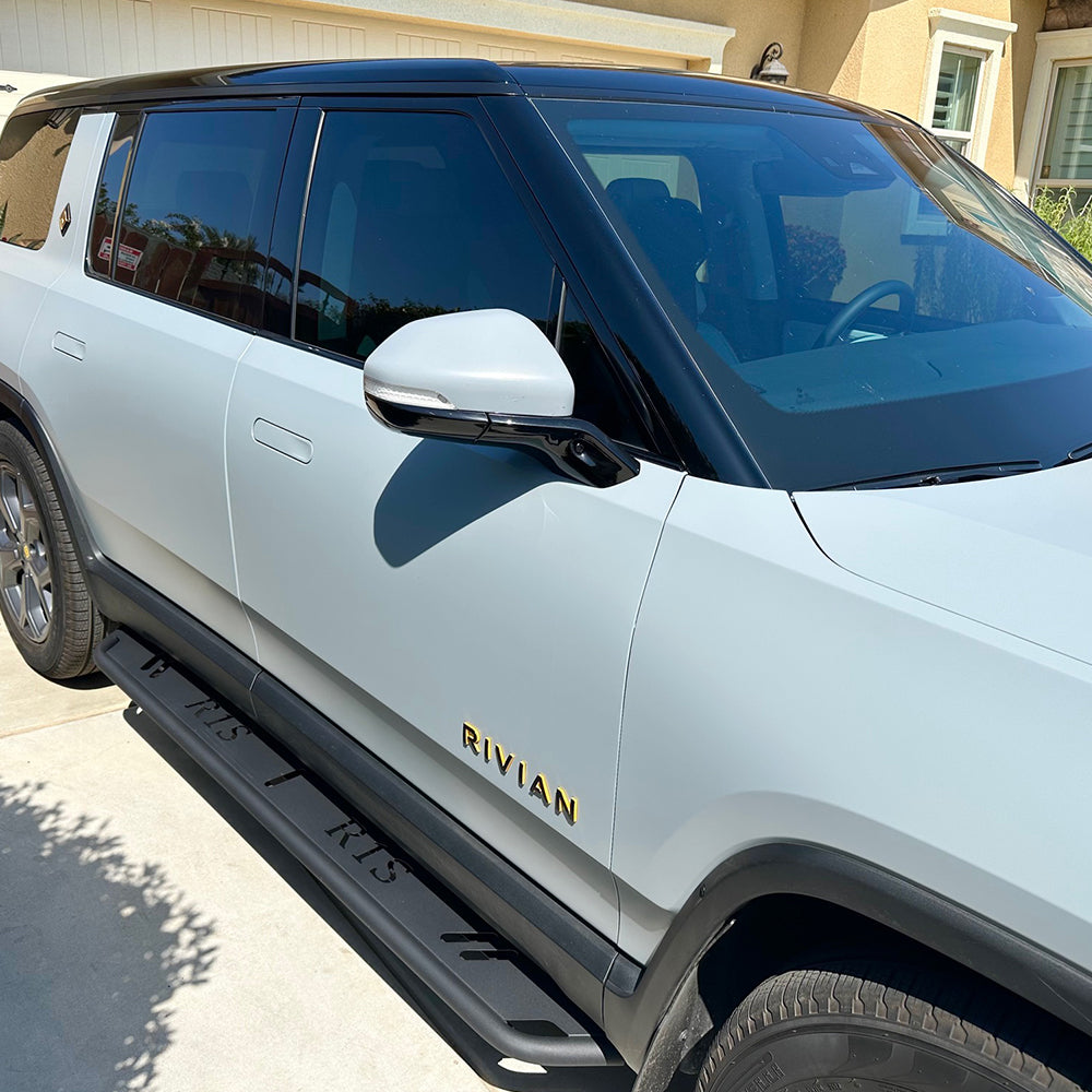 Running Boards for Rivian R1T/R1S Side Steps Nerf Bars with Letters Exterior Off-Road Accessories