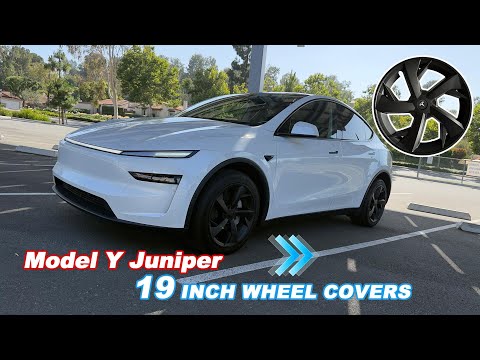 Hubcaps for Model Y Juniper 19 Inch Crossflow Wheels OEM Style Wheel Covers Exterior Accessories Upgrade 4PCS