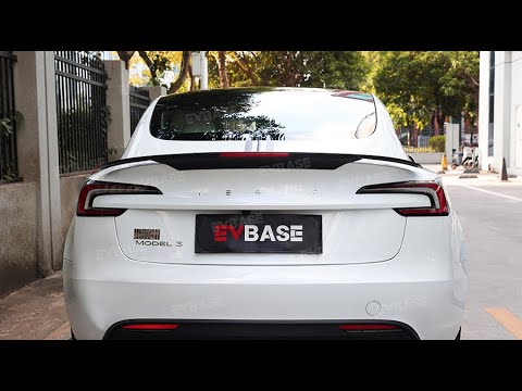 Model 3 Y Spoiler Wing Rear Diffuser ABS Splitter With Brake Light Inspired By B-2 Spirit for Tesla