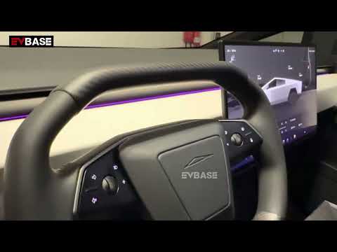 Tesla Cybertruck Steering Wheel Covers Real Carbon Fiber Upper Lower Overlays Trims
