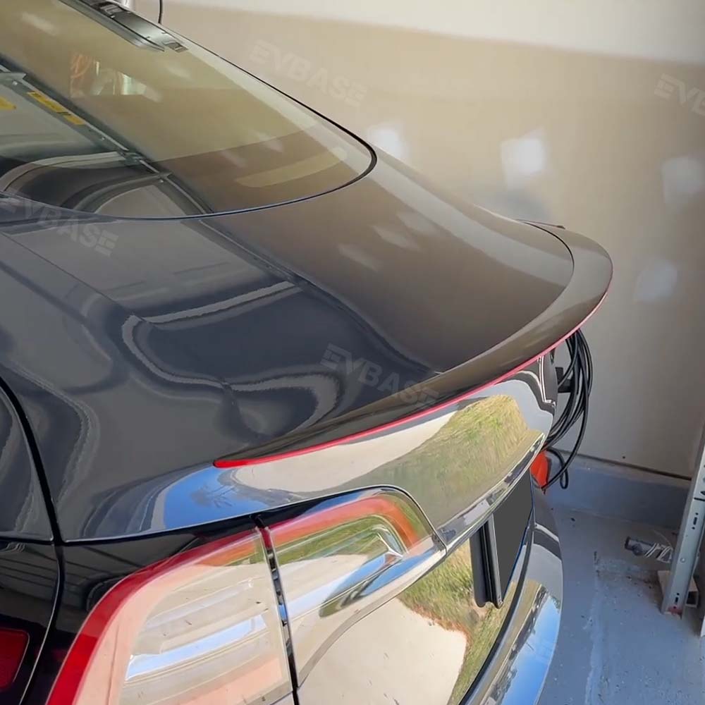 New Red Spoiler Carbon Fiber Model Y/3 Real Carbon Fiber Spoiler for Tesla