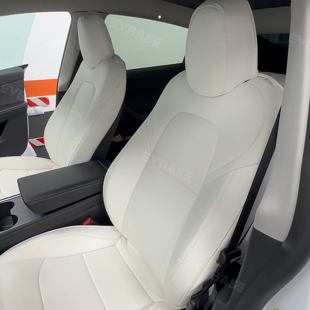 EVBASE Custom Seat Covers NAPPA Leather Seat Protector Interior Accessories For Tesla Model 3