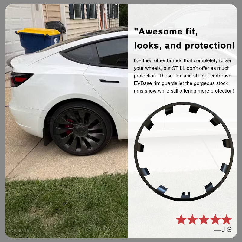 Tesla Model 3 Wheel Rim Protector 20 Inch Rimcase Rim Guard Wheel Curb Rash Repair 4PCS | EVBASE