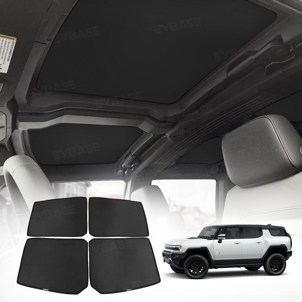 Glass Roof Sunshade for Hummer EV Ice Crystal Sun Shield Foldable Sunroof Shade
