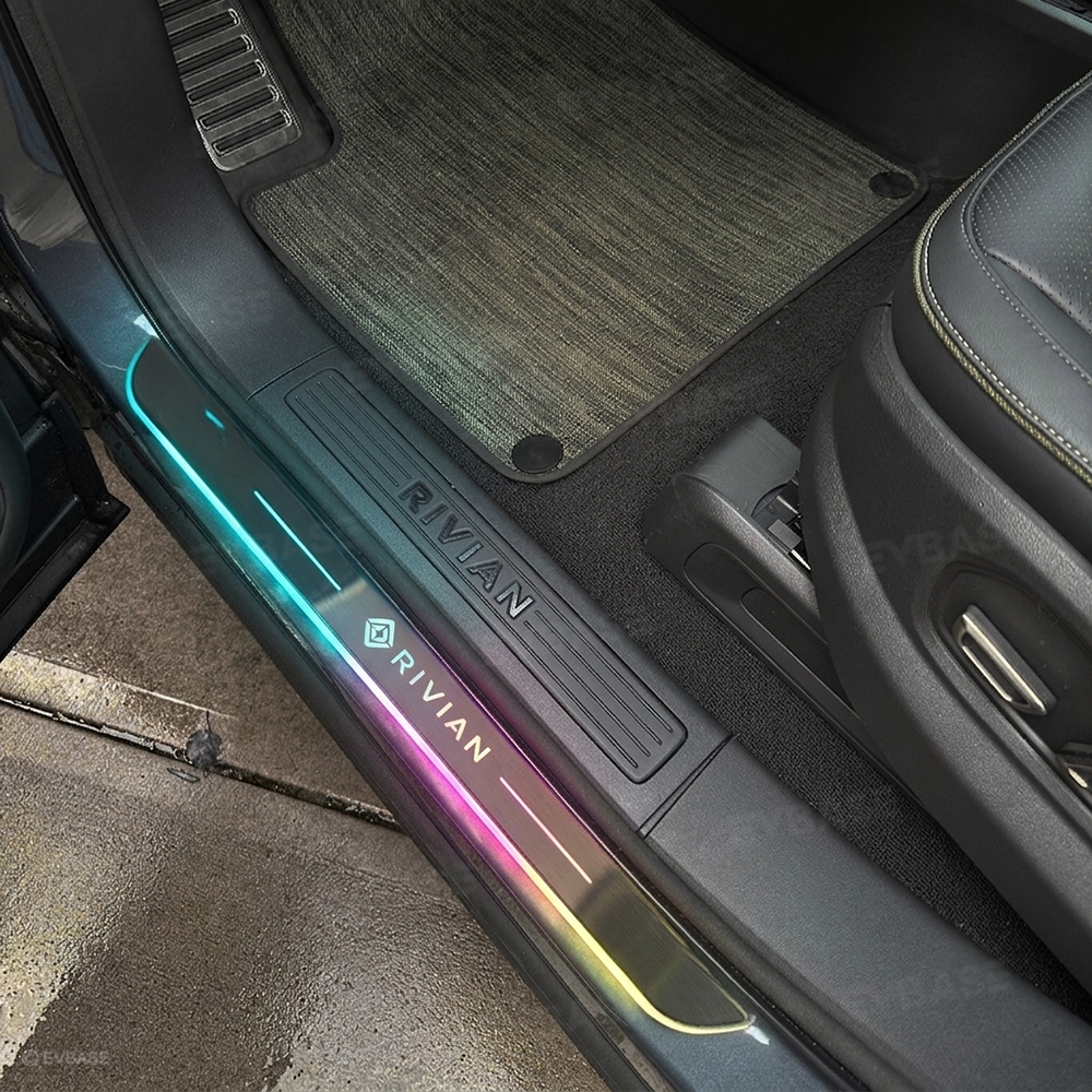 Illuminated Door Sill Protector for Rivian R2 RGB LED Door Sill Plates Trim Covers