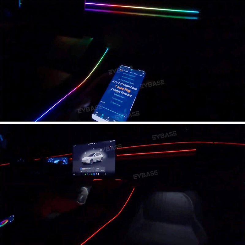 Model Y Juniper Ambient Lighting Kits Center Console Dashboard RGB LED Strip