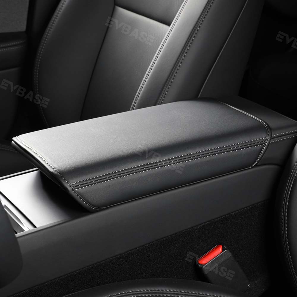 EVBASE Tesla Model 3 Highland Armrest Cover  Soft Leather Anti-Scratch Center Console Protector