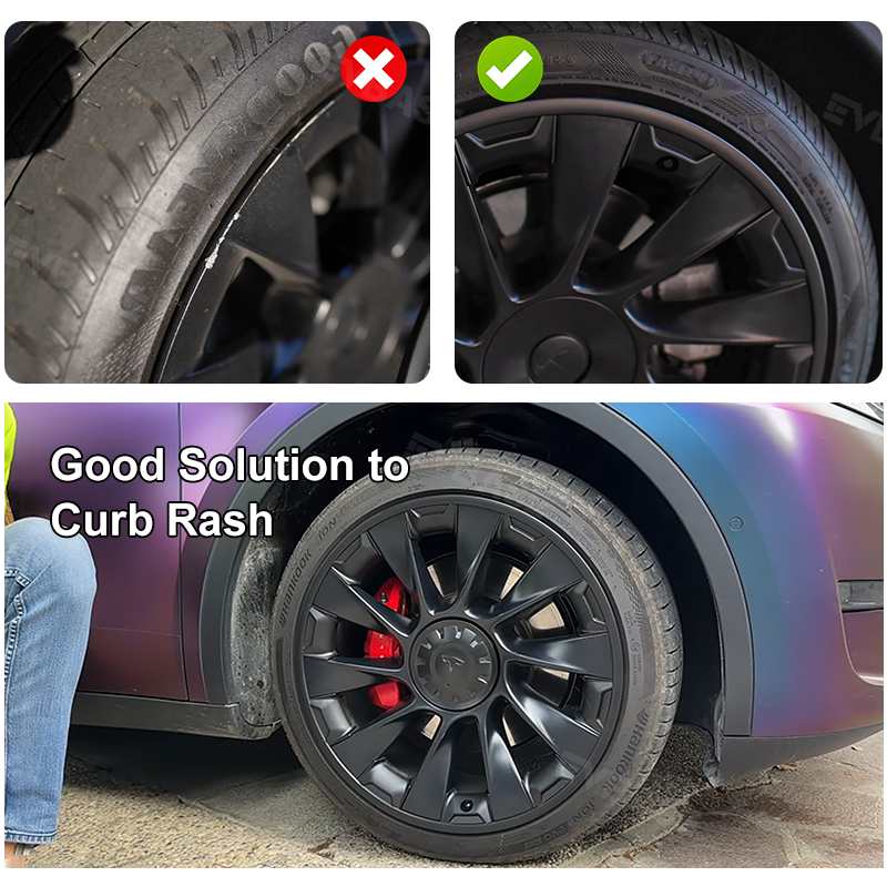 Model Y Wheel Rim Protector 20 Inch Induction Wheels All-in-one Mecha Style ABS Rimcase for Tesla