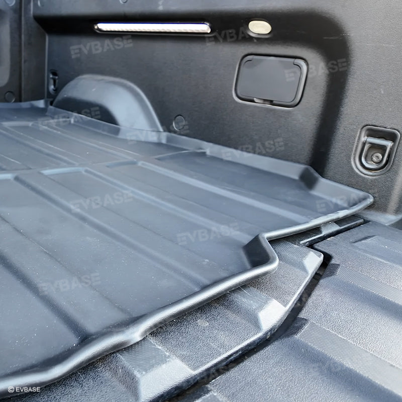 R1T Truck Bed Mat Liner Foldable for Rivian Truck Accessories All Weather R1T Truck Rugged Bed Liner