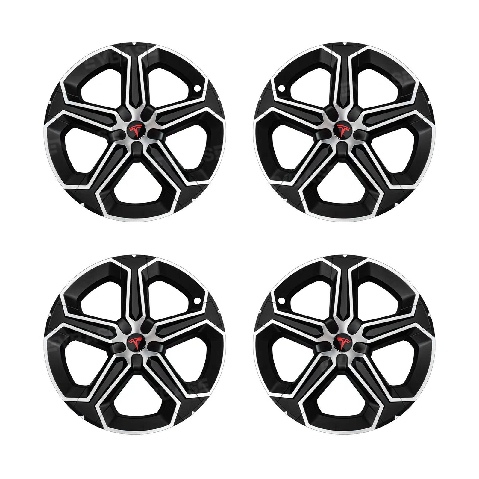 Model Y Juniper 19" Wheel Covers with Futuristic Off-Road Style Hubcaps Full Rim Protectors for Tesla