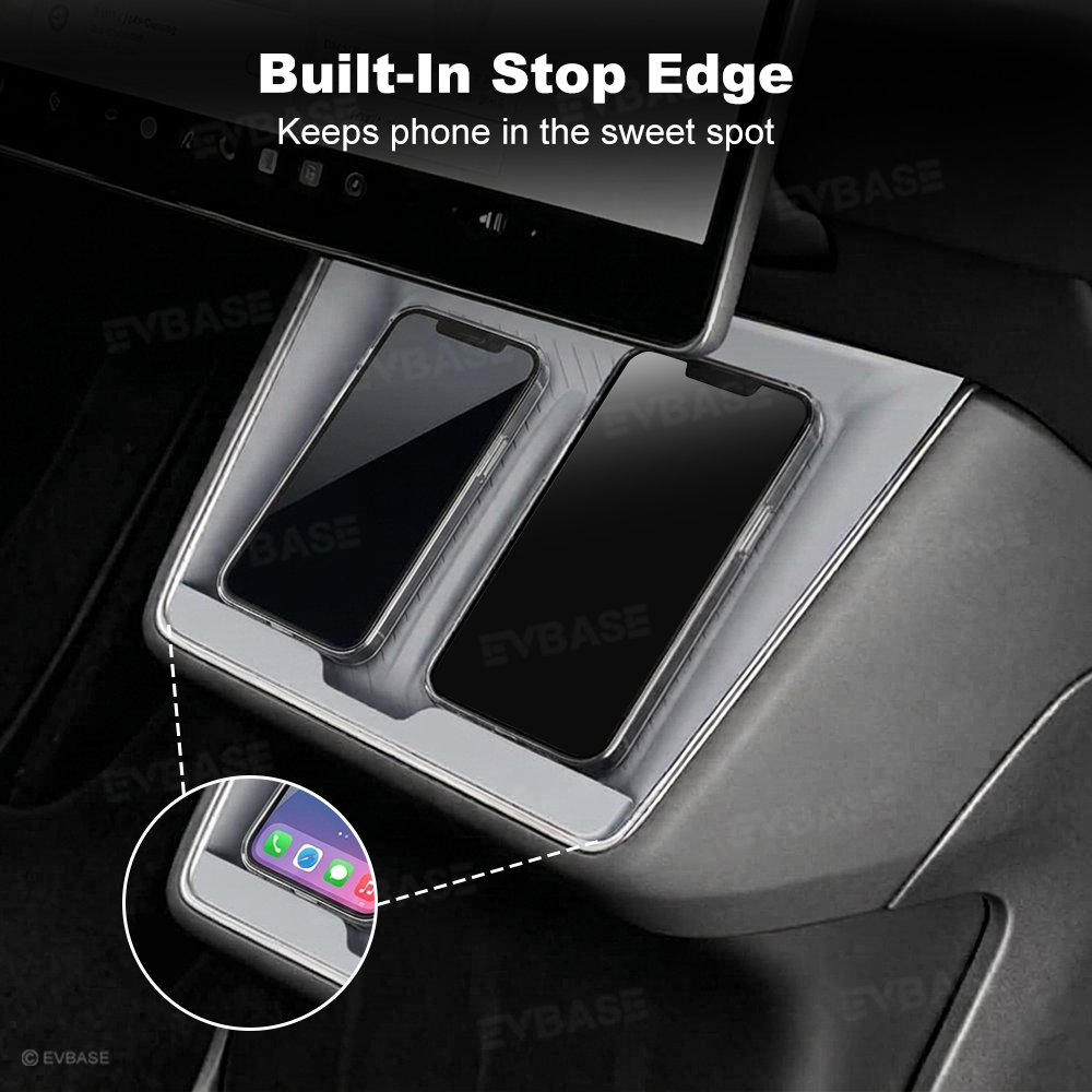 Model Y Juniper Standard Center Console Wireless Charging Silicone Mat Anti-Slip Charger Protector Pad