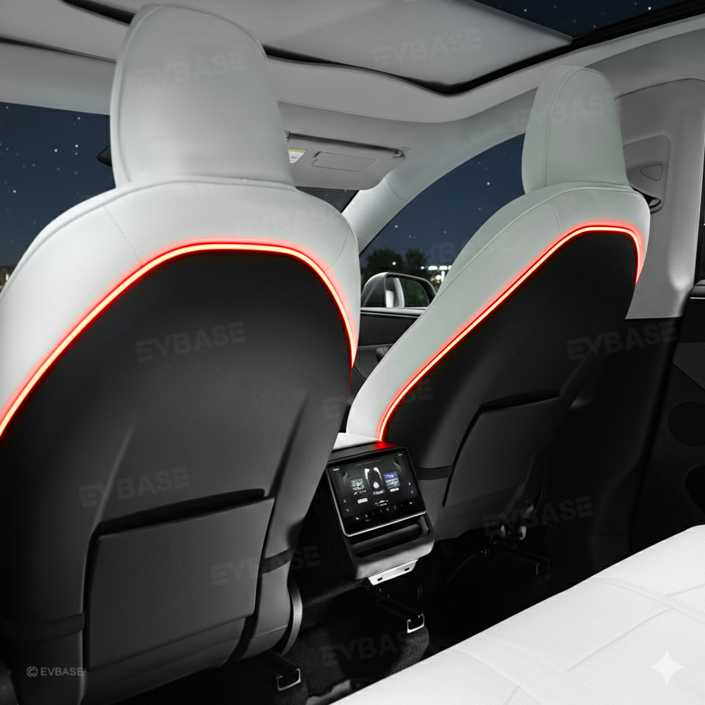 Model Y/3 Backseat Ambient Lighting Seat Back Neon Lights Interior Lighting Upgrade