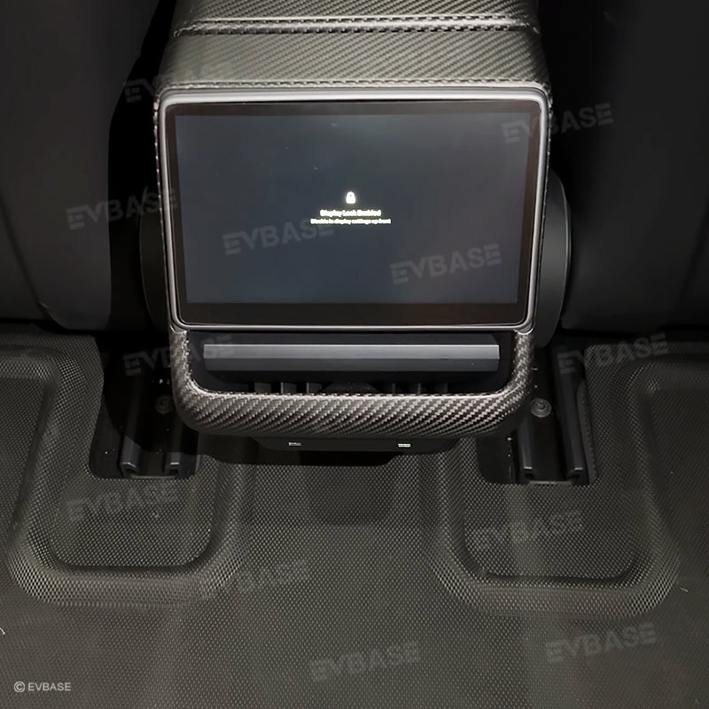 Model 3 Highland Rear Screen Frame Cover Real Carbon Fiber Back Screen Display Frame Overlay Tesla Model 3 Highland Rear Screen Frame Cover Real Carbon Fiber Back Screen Display Frame Overlay for Tesla