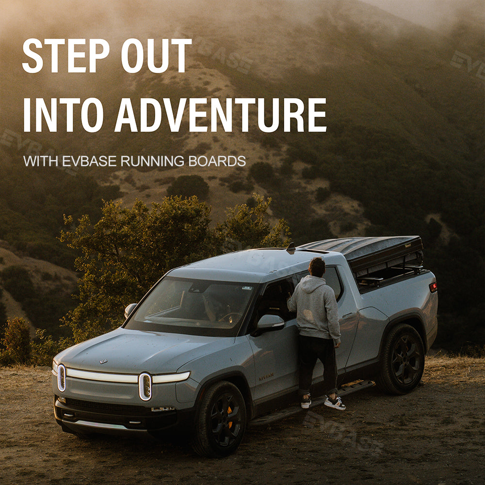 Running Boards for Rivian R1T/R1S Side Steps Nerf Bars with Letters Exterior Off-Road Accessories
