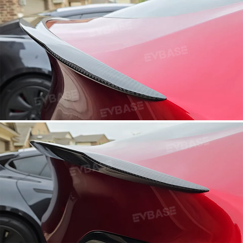 Model Y Rear Spoiler Wing Dry Real Carbon Fiber OEM Style Inspired By Model 3 Performance Rear Splitter