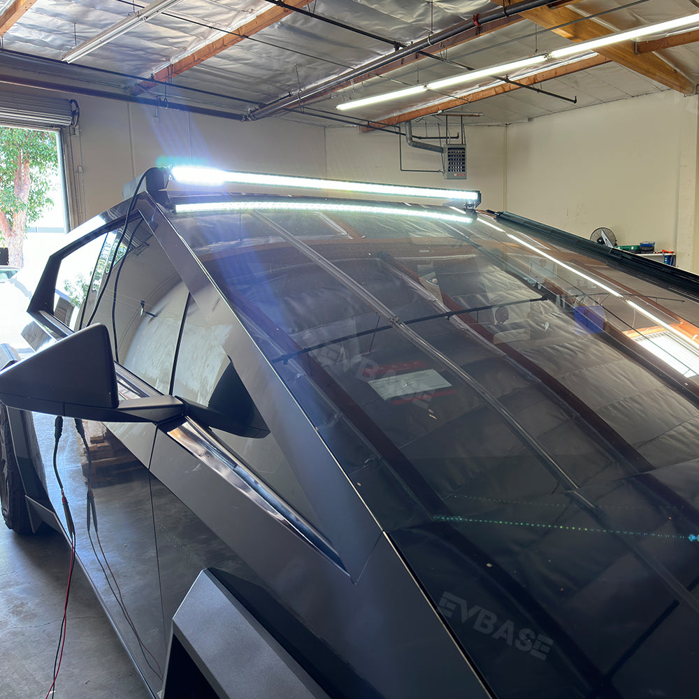 Cybertruck LED Light Bar 52" Truck Roof Off-Road Top Fog Lamp Driving Light Flood Spot Beam For Tesla