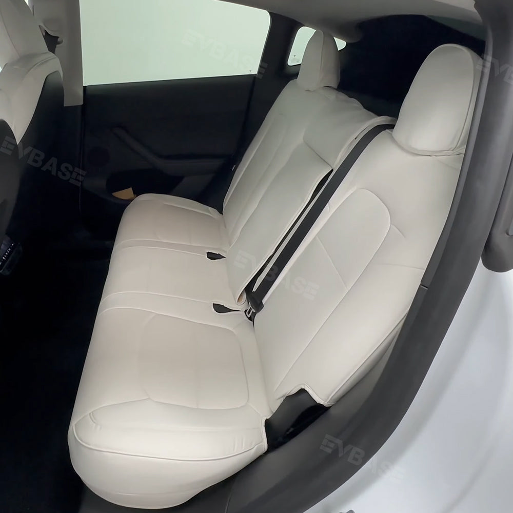 EVBASE Custom Seat Covers NAPPA Leather Seat Protector Interior Accessories For Tesla Model 3
