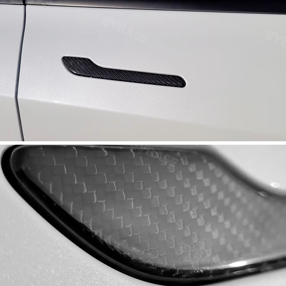 EVBASE Carbon Fiber Tesla Door Handle Cover For Model Y Juniper