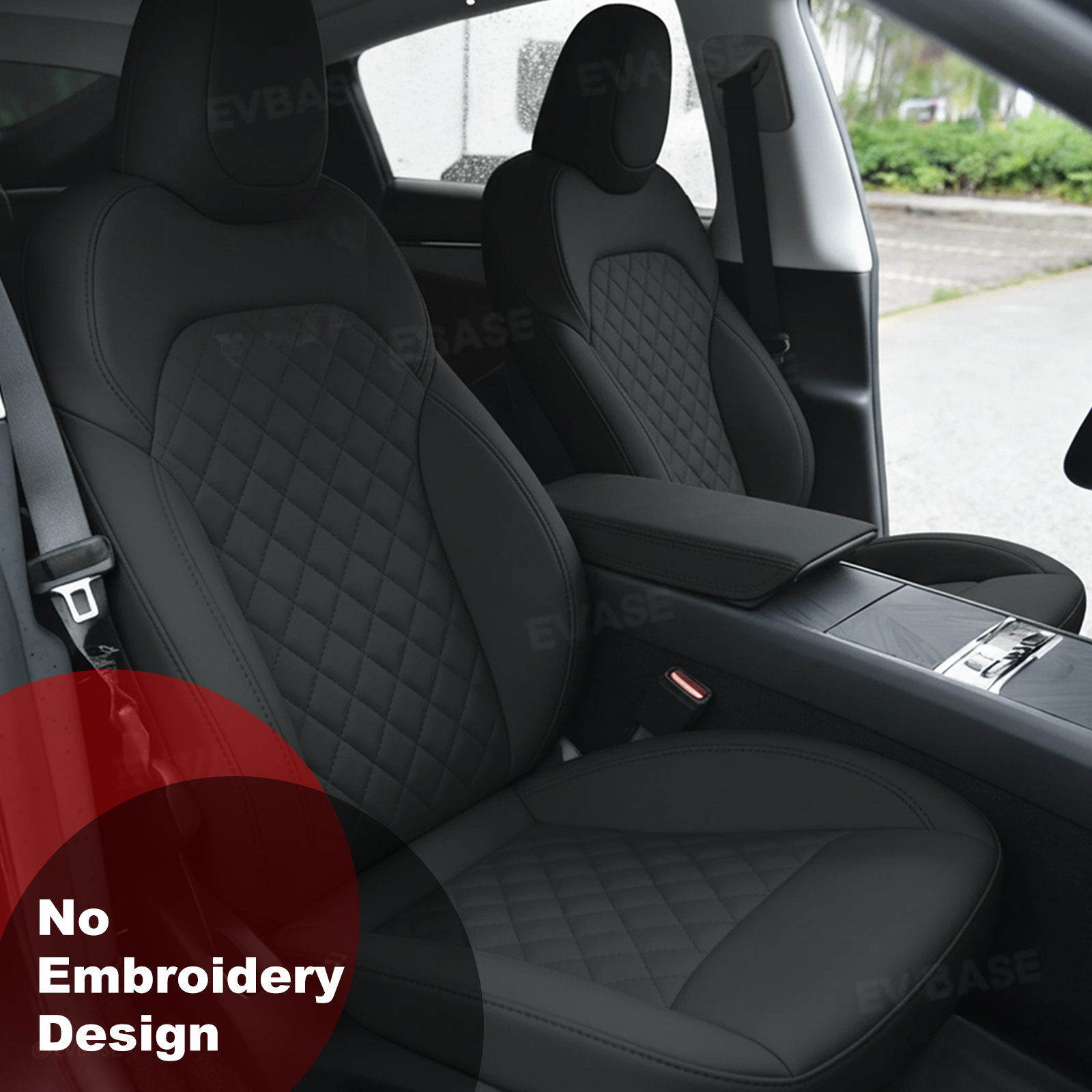Model Y Juniper Seat Covers NAPPA Leather Full Coverage Seat Protector with Diamond Quilted Design