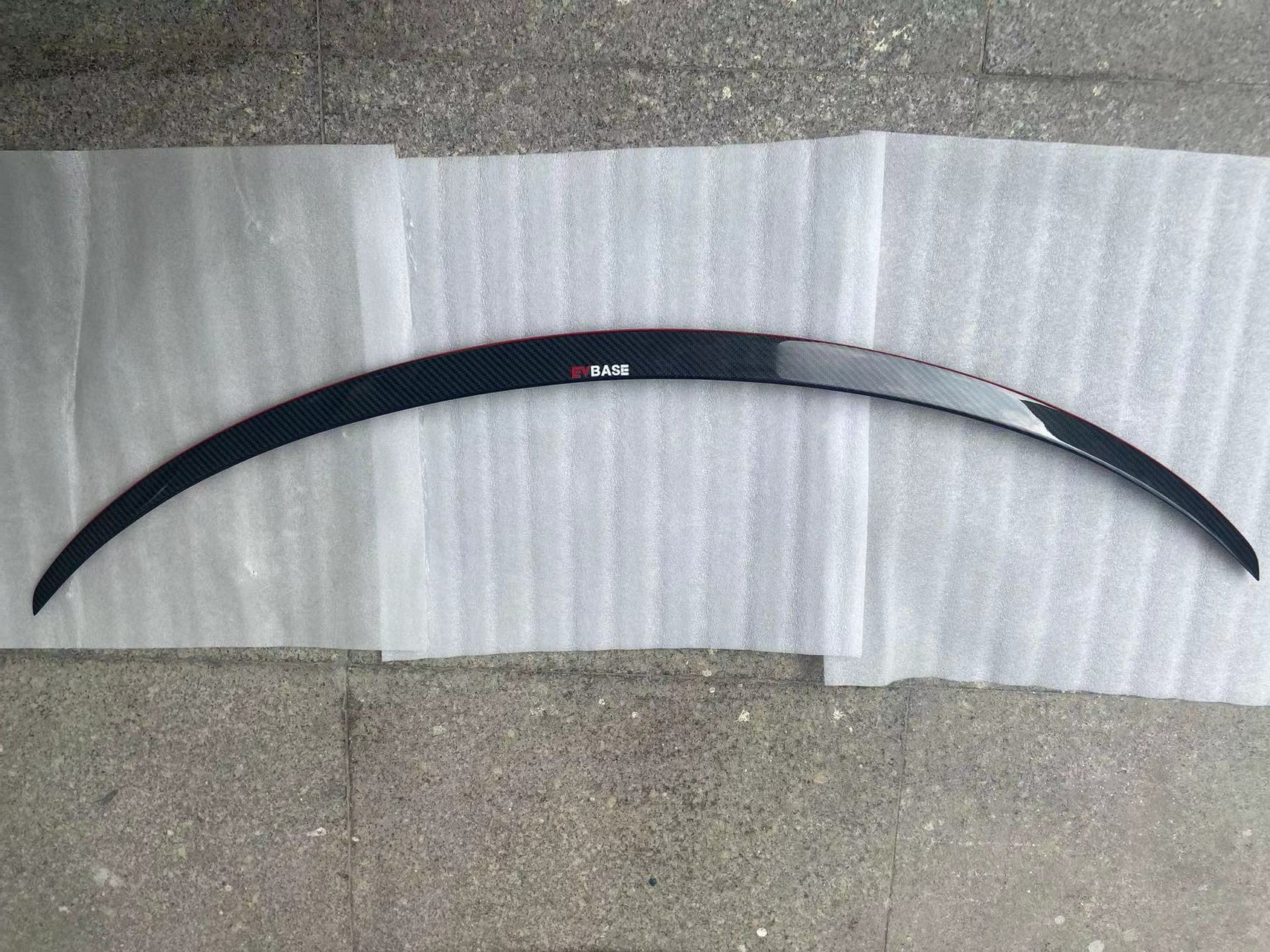 EVBASE Car Red Real Carbon Fiber Spoiler Wing Model 3 Y