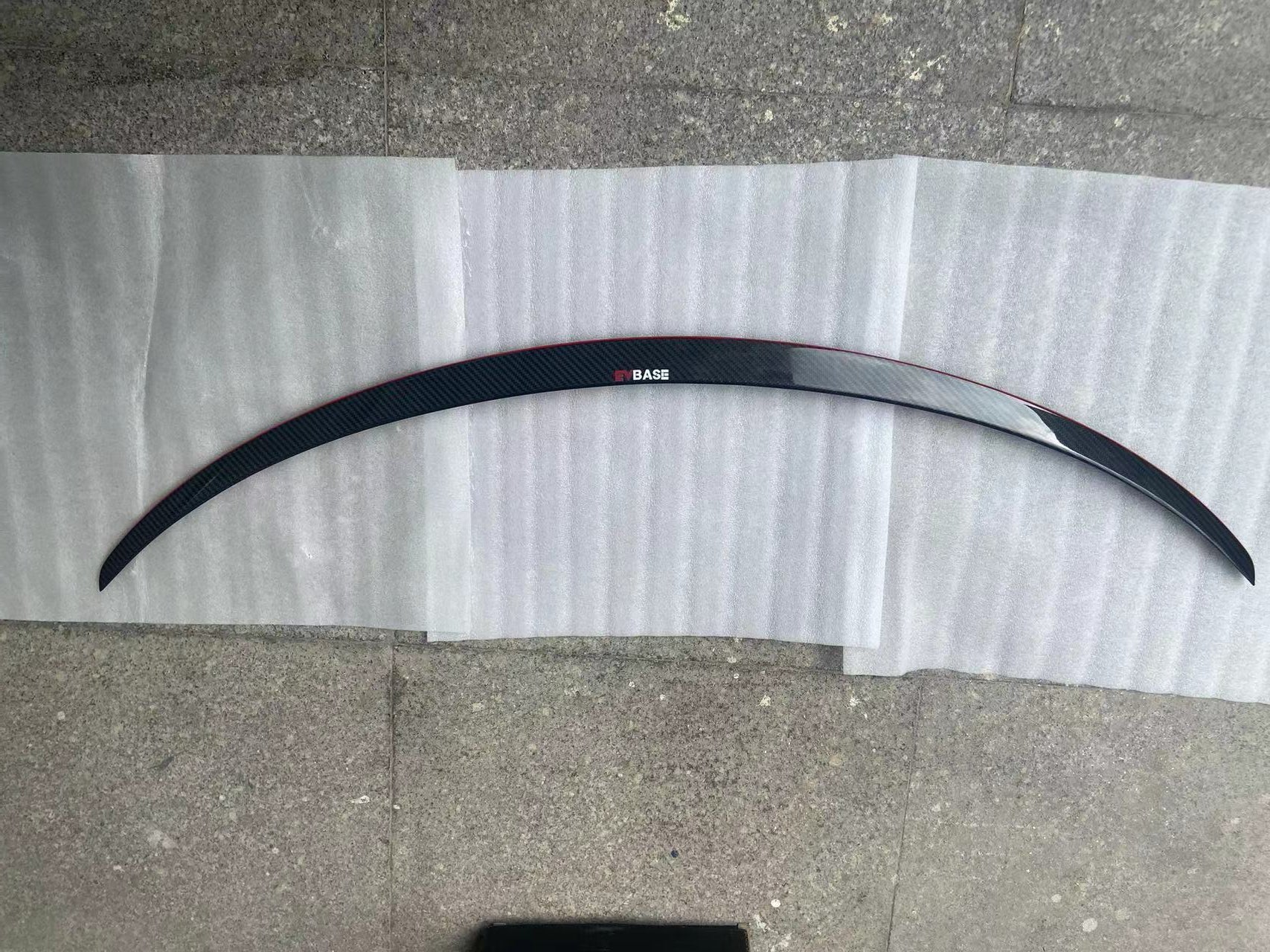 EVBASE Car Red Real Carbon Fiber Spoiler Wing Model 3 Y