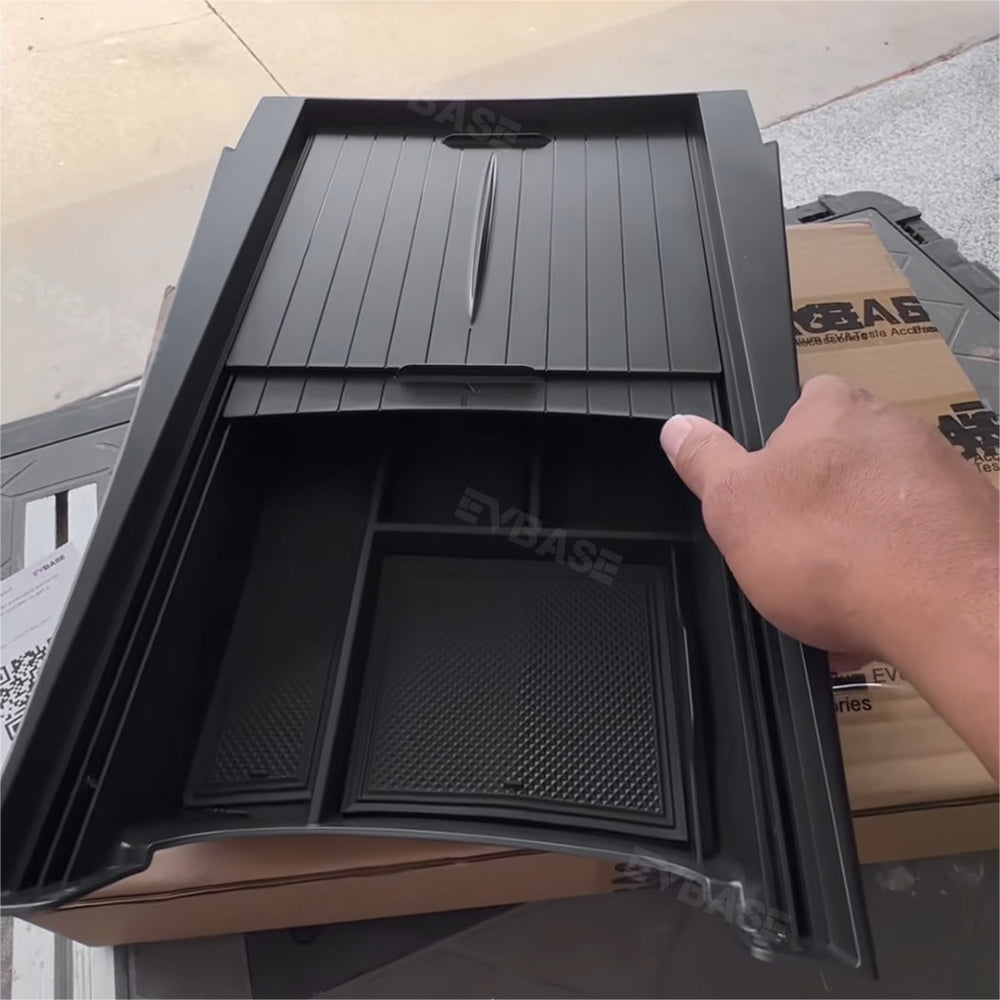 Updated Center Console Tray for R1T/R1S Lower Center Console Hidden Organizer Storage Box for Rivian
