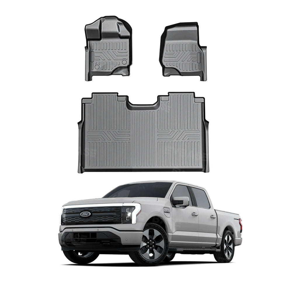 Lightning Floor Mats for Ford F150 TPE All Weather Protection Interior Liners 3PCS