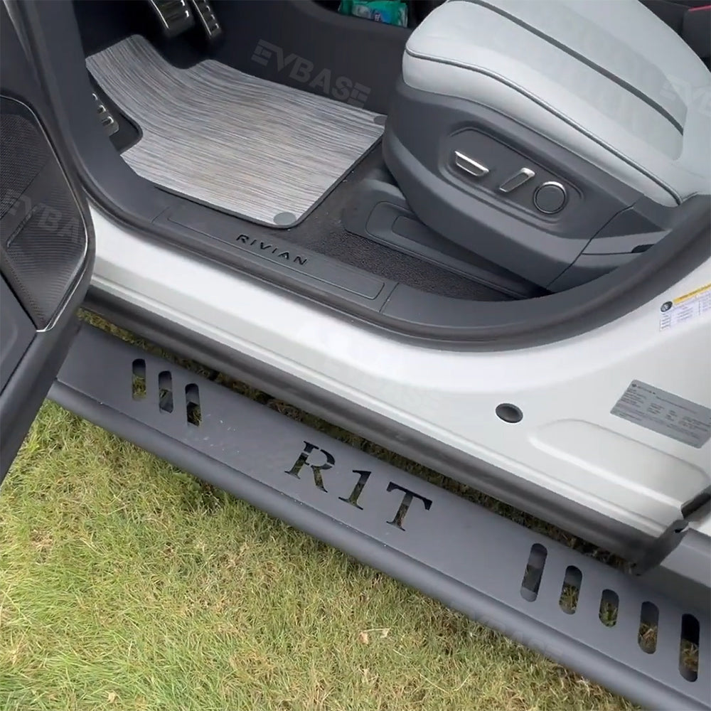 Running Boards for Rivian R1T/R1S Side Steps Nerf Bars with Letters Exterior Off-Road Accessories