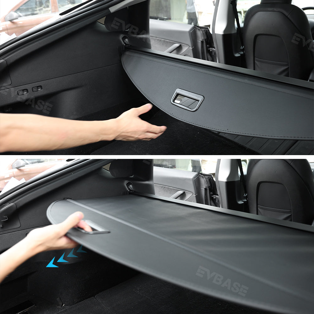 EVBASE Tesla Model Y Retractable Trunk Cargo Cover Rear Privacy Cargo Cover Shade Protector
