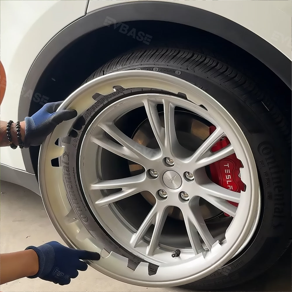 Model Y Wheel Rim Protectors 19Inch ABS Rim Guard Rimcase With Lug Nut Cover for Tesla| EVBASE