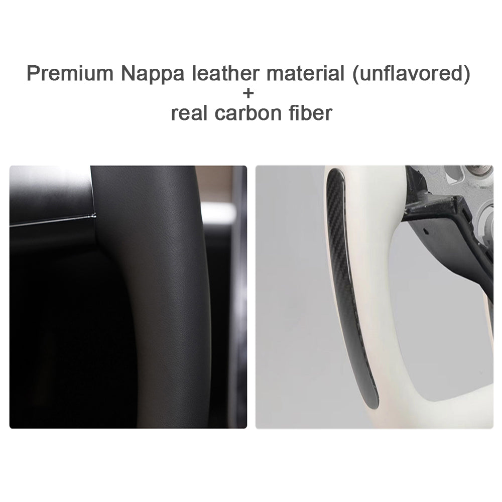 Model 3 Model Y Yoke steering wheel Nappa black for Tesla
