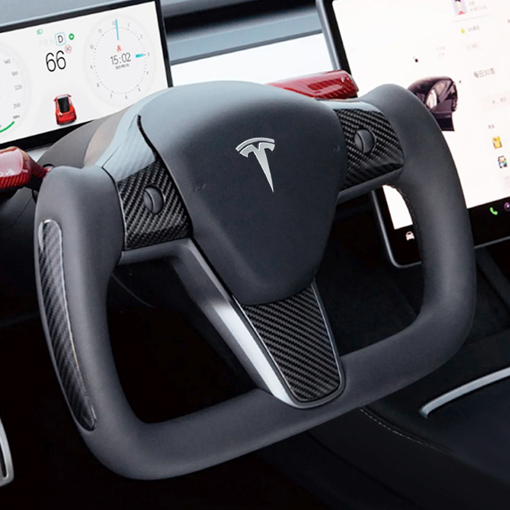 Model 3 Model Y Yoke steering wheel Nappa black for Tesla