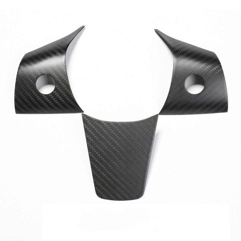 EVBASE Carbon Fiber Steering Wheel Middle frame Cover For Tesla Model 3 Y