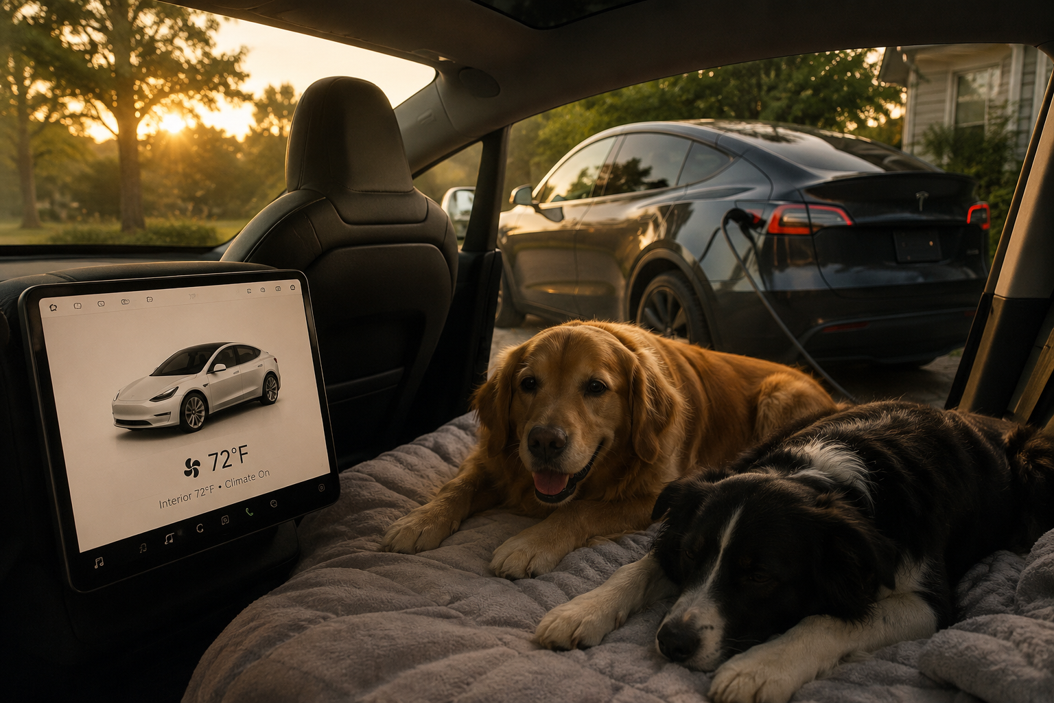 Tesla Becomes a Summer Hero for Dogs When the Home AC Fails