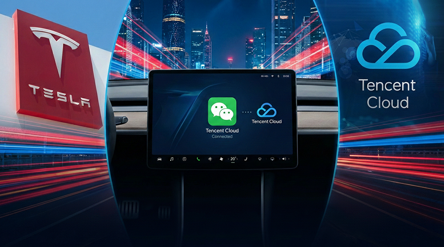 Tesla and Tencent Cloud Partner to Bring WeChat-Linked In-Car Features to China
