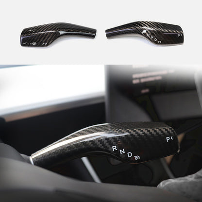 Model Y 3 Real Carbon Fiber Interior Accessories Column Gear Shift Cover for Tesla