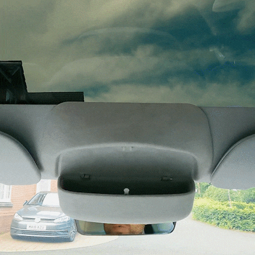 EVBASE Model 3 Highland Sunglasses Holder Glasses Case Overhead Roof Eyewear Storage Box For Tesla