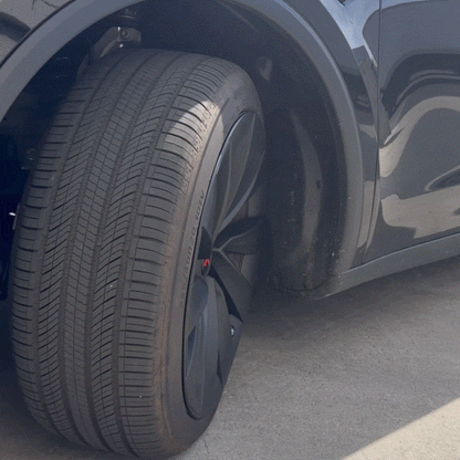 Wheel Covers for Tesla Model Y Juniper 20 Inch Helix 2.0 Wheels Matte Black Wheel Hubcaps